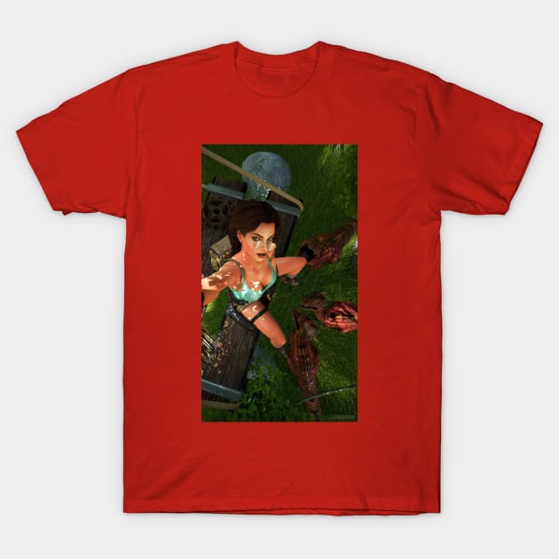 Lara Croft selfie T-Shirt by James-Cr